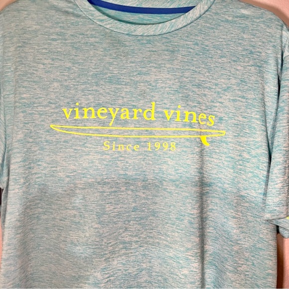 Vineyard Vines Surfboard Logo Harbor Performance T-Shirt Blue Size Small - Picture 2 of 6